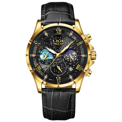 LIGE Men’s Luxury Luminous Chronograph Watch