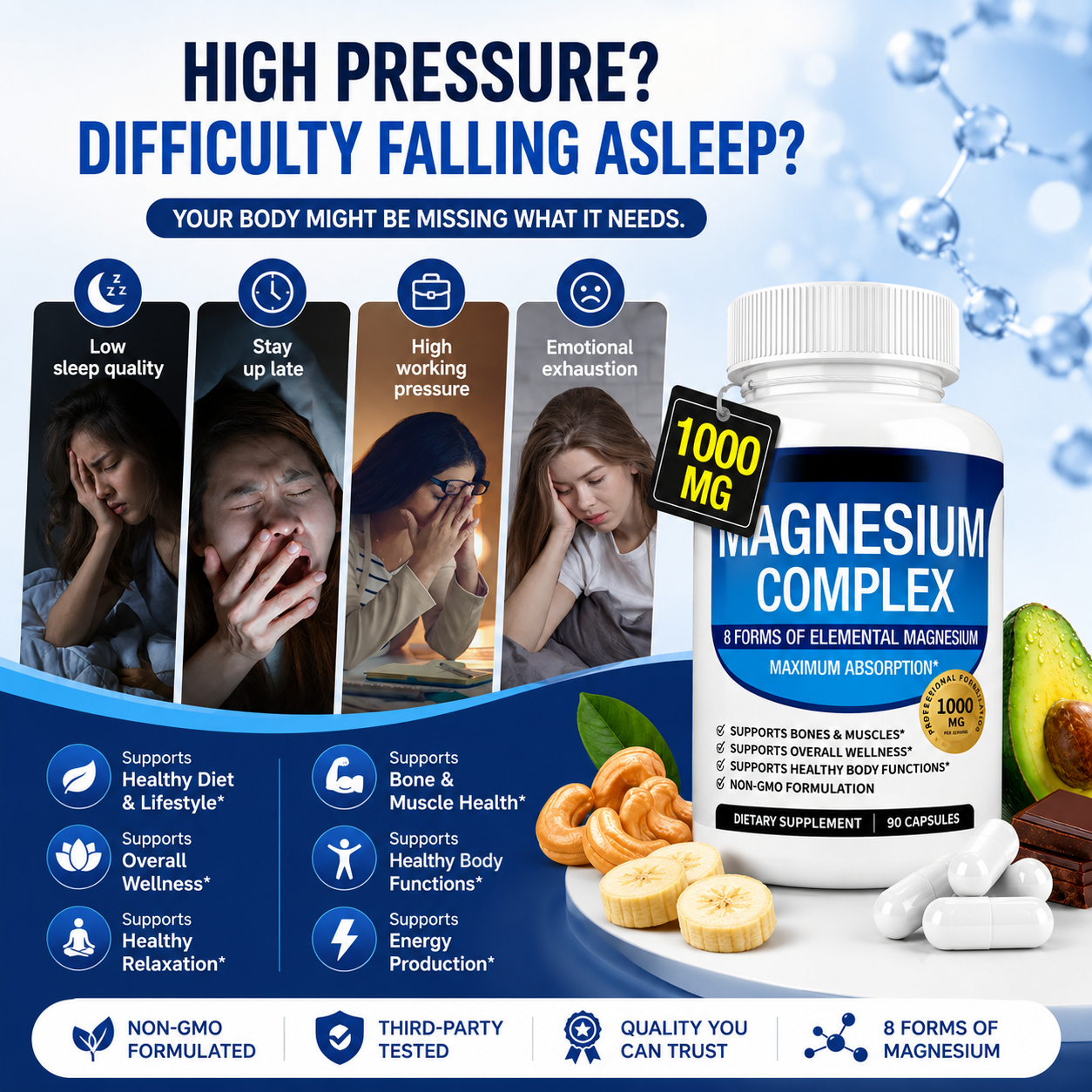 Magnesium Complex 1000MG - 90 Capsules