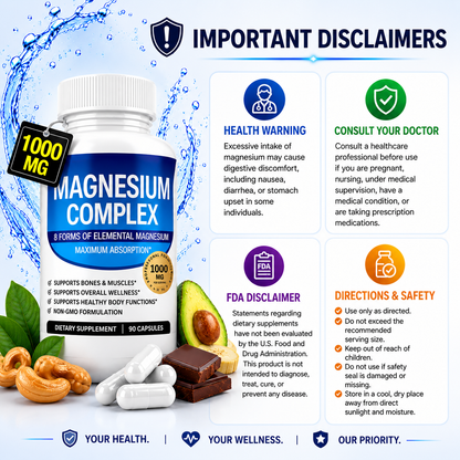 Magnesium Complex 1000MG - 90 Capsules