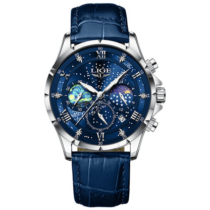 LIGE Men’s Luxury Luminous Chronograph Watch