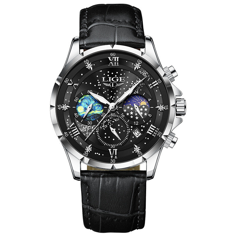 LIGE Men’s Luxury Luminous Chronograph Watch