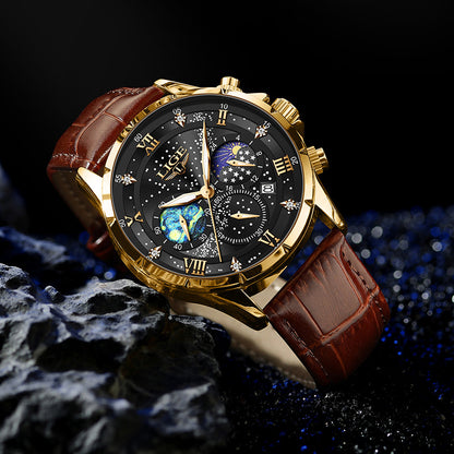 LIGE Men’s Luxury Luminous Chronograph Watch